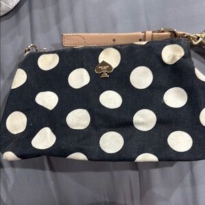 Kate Spade Black and Cream Polka Dot Wristlet
